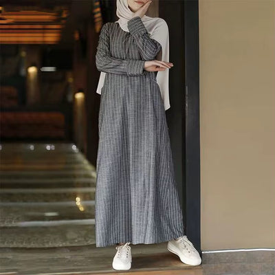 Serenity Linnen Abaya- Timeless Elegance in pure Simplicity