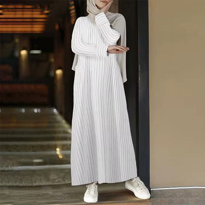Serenity Linnen Abaya- Timeless Elegance in pure Simplicity